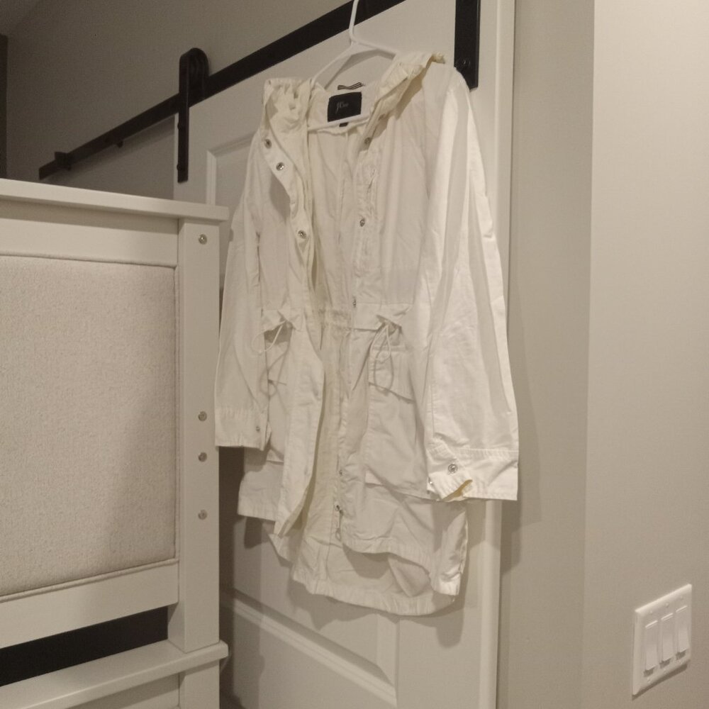 GREAT Cream J. Crew Perfect Rain Jacket Medium Petite